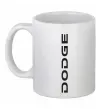 Чашка керамічна Dodge вертикальний напис Білий фото