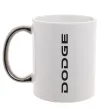 Чашка з кольоровою ручкою Dodge вертикальний напис Срібло фото