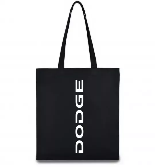 Эко-сумка Dodge вертикальний напис Черный фото