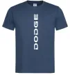 Мужская футболка Dodge вертикальний напис Темно-синий фото