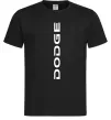 Мужская футболка Dodge вертикальний напис Черный фото