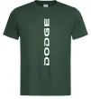 Мужская футболка Dodge вертикальний напис Темно-зеленый фото