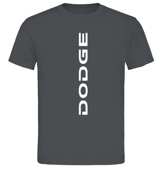 Мужская футболка Dodge вертикальний напис Графит фото