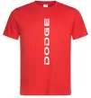 Мужская футболка Dodge вертикальний напис Красный фото