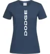 Жіноча футболка Dodge вертикальний напис Темно-синій фото