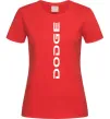 Жіноча футболка Dodge вертикальний напис Червоний фото