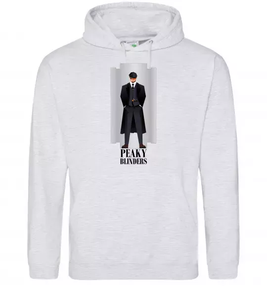 Мужская толстовка (худи) Гострі картузи лезо Серый меланж фото