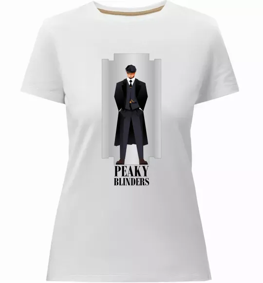 Женская премиум футболка Гострі картузи лезо Белый фото