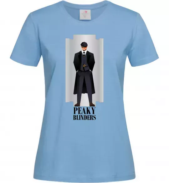 Жіноча футболка Гострі картузи лезо Блакитний фото