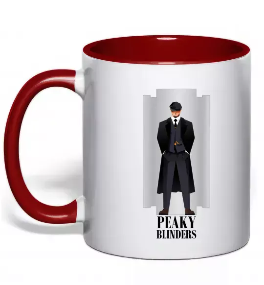 Чашка з кольоровою ручкою Гострі картузи лезо Червоний фото