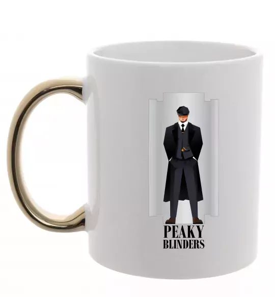 Чашка з кольоровою ручкою Гострі картузи лезо Золото фото