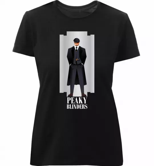 Женская премиум футболка Гострі картузи лезо Черный фото