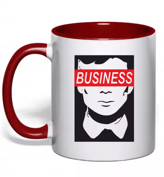 Чашка з кольоровою ручкою Thomas Shelby Червоний фото