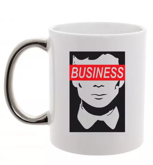 Чашка з кольоровою ручкою Thomas Shelby Срібло фото