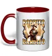 Чашка з кольоровою ручкою Bobrito bandito Червоний Чашка з кольоровою ручкою Bobrito bandito Червоний фото