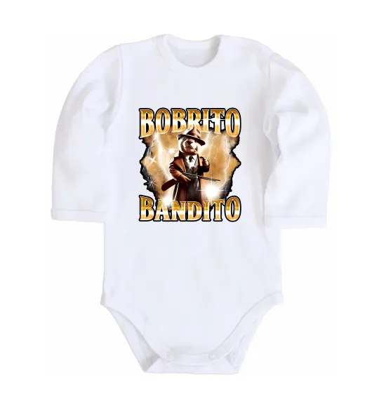Дитячий бодік Bobrito bandito Білий фото