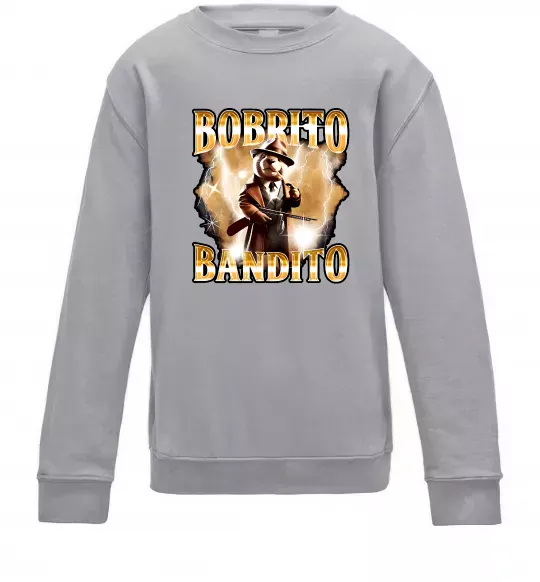 Дитячий світшот Bobrito bandito Сірий меланж фото