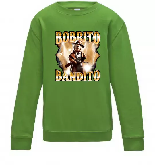 Дитячий світшот Bobrito bandito Лаймовий фото