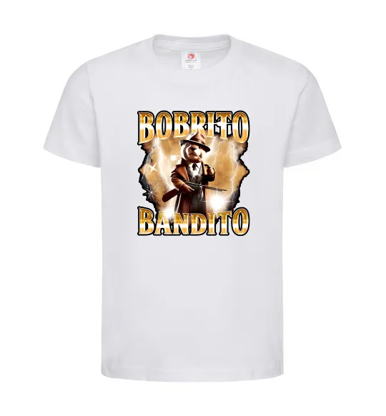 Дитяча футболка Bobrito bandito Білий фото
