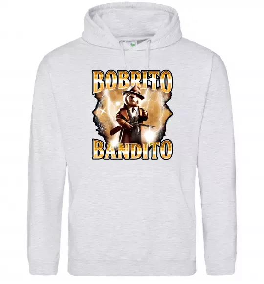 Жіноча толстовка (худі) Bobrito bandito Сірий меланж фото