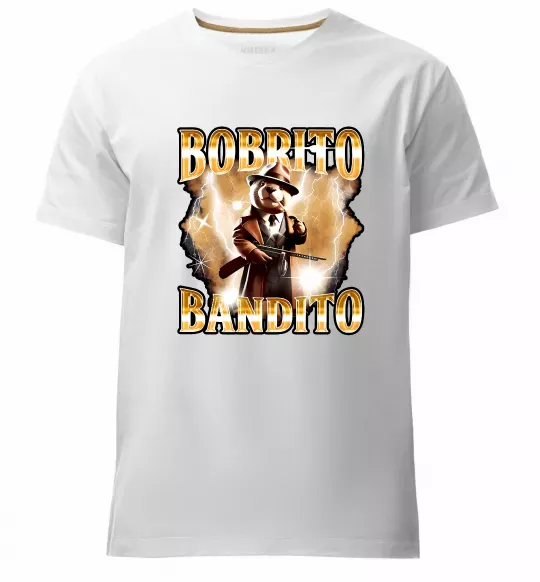 Чоловіча преміум футболка Bobrito bandito Білий фото
