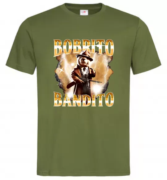 Чоловіча футболка Bobrito bandito Оливковий фото