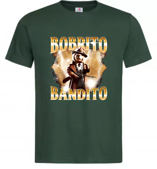 Чоловіча футболка Bobrito bandito Темно-зелений фото