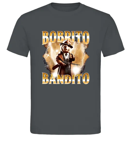Чоловіча футболка Bobrito bandito Графіт фото