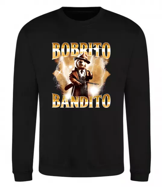 Світшот Bobrito bandito Чорний фото