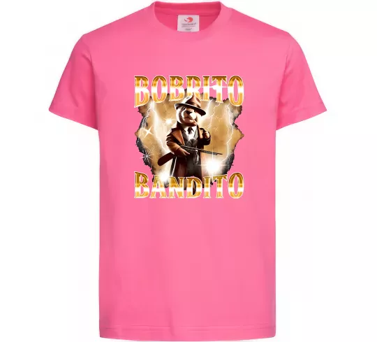 Детская футболка Bobrito bandito Ярко-розовый фото