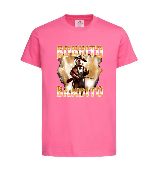 Дитяча футболка Bobrito bandito Яскраво-рожевий фото