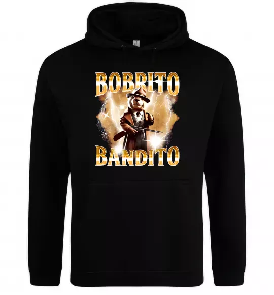 Мужская толстовка (худи) Bobrito bandito Черный фото