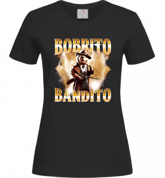 Жіноча футболка Bobrito bandito Чорний фото