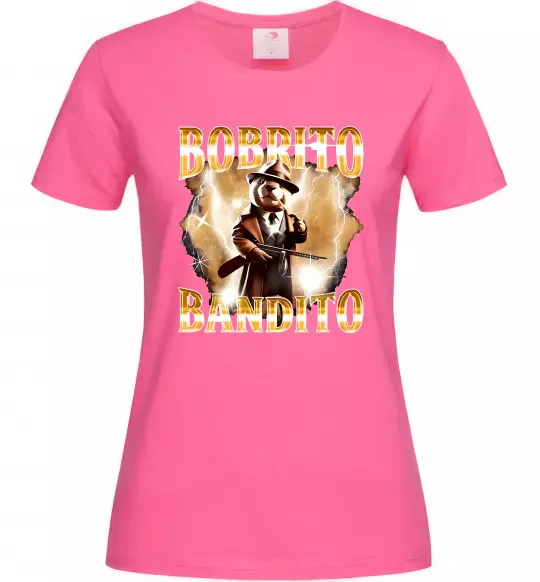 Жіноча футболка Bobrito bandito Яскраво-рожевий фото