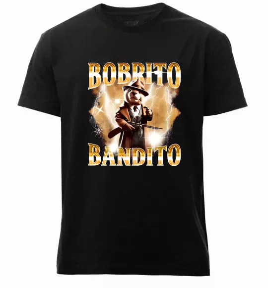 Чоловіча преміум футболка Bobrito bandito Чорний фото