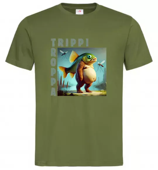 Мужская футболка Trippi Troppa Оливковый фото