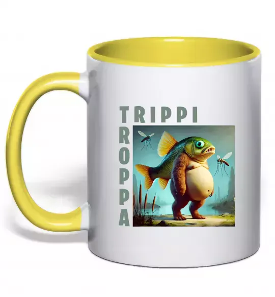 Чашка с цветной ручкой Trippi Troppa Солнечно желтый фото