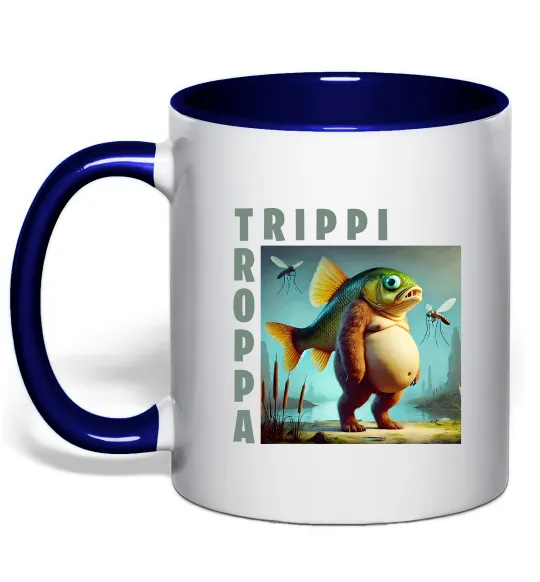 Чашка с цветной ручкой Trippi Troppa Глубокий темно-синий фото