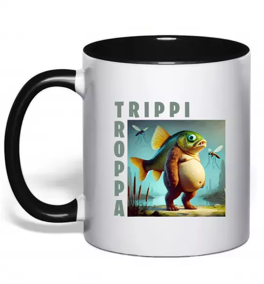 Чашка с цветной ручкой Trippi Troppa Черный фото