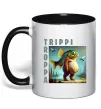 Чашка с цветной ручкой Trippi Troppa Черный Чашка с цветной ручкой Trippi Troppa Черный фото