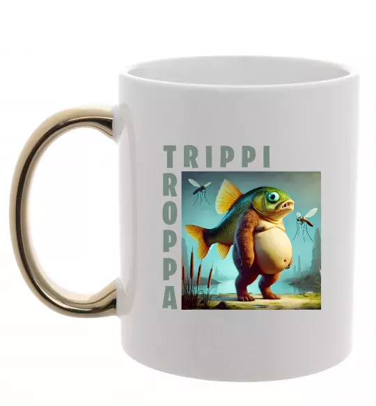 Чашка с цветной ручкой Trippi Troppa Золото фото