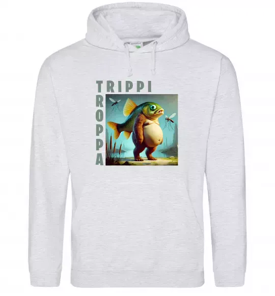 Чоловіча толстовка (худі) Trippi Troppa Сірий меланж фото