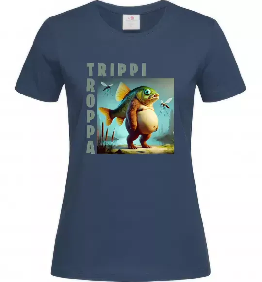 Жіноча футболка Trippi Troppa Темно-синій фото