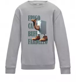 Детский Свитшот Tung tung tung sahur Серый меланж фото Детский Свитшот Tung tung tung sahur Серый меланж фото