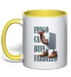 Чашка з кольоровою ручкою Frigo Camelo Лимонний фото