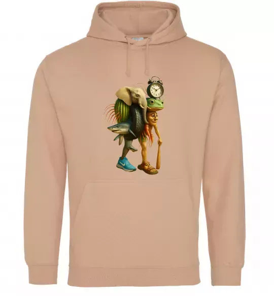 Чоловіча толстовка (худі) Trippa Troppa Tralala Lirilì Rilà Tung Tung Пісочний фото