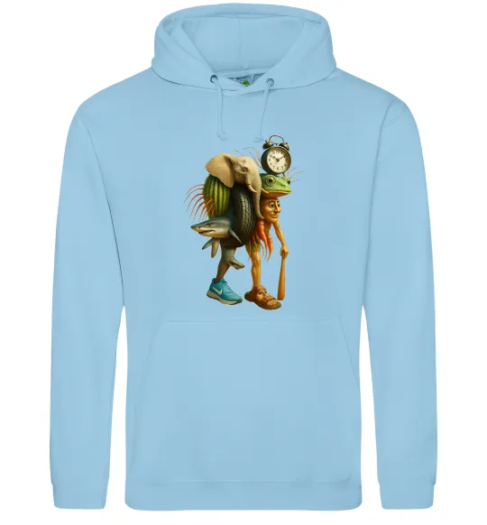 Женская толстовка (худи) Trippa Troppa Tralala Lirilì Rilà Tung Tung Голубой фото