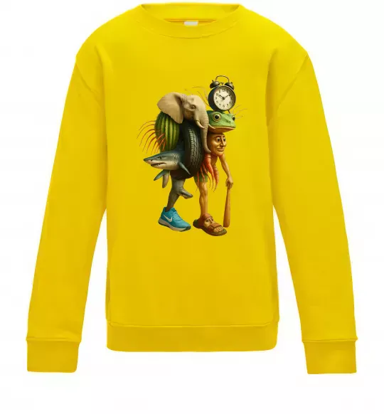 Дитячий світшот Trippa Troppa Tralala Lirilì Rilà Tung Tung Сонячно жовтий фото