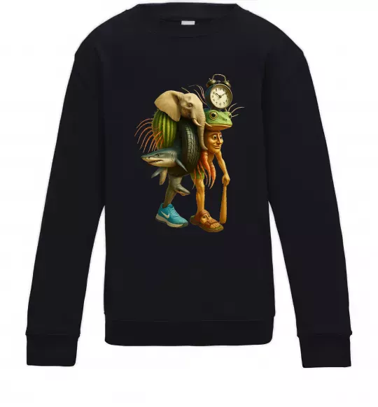 Дитячий світшот Trippa Troppa Tralala Lirilì Rilà Tung Tung Чорний фото