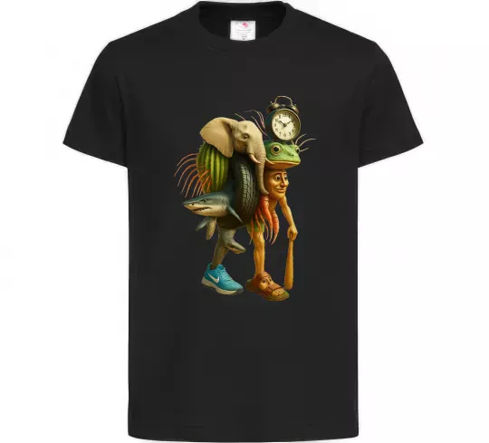 Дитяча футболка Trippa Troppa Tralala Lirilì Rilà Tung Tung Чорний фото